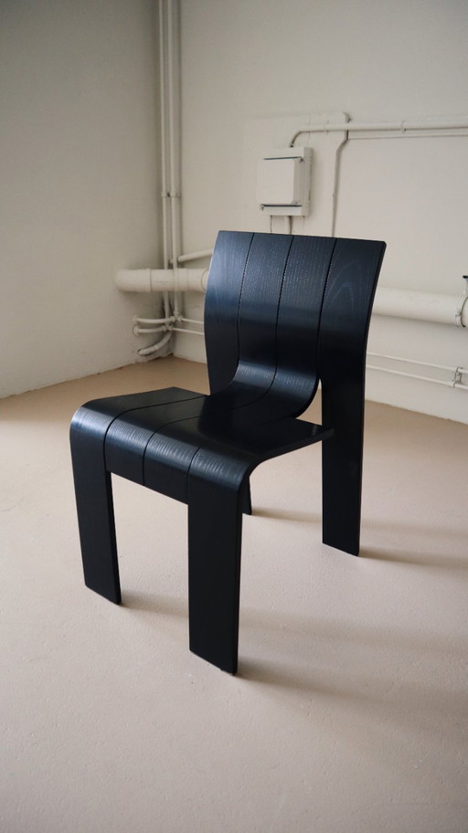 Sedie Black Strip Gijs Bakker, set di 4, Castelijn 1970