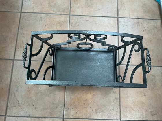 Image 1 of Caja de bloque de hierro forjado, hecha a mano