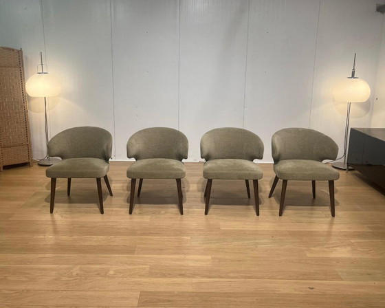 Image 1 of MINT CONDITION Minotti Dining Chairs Beige/Taupe Set 4