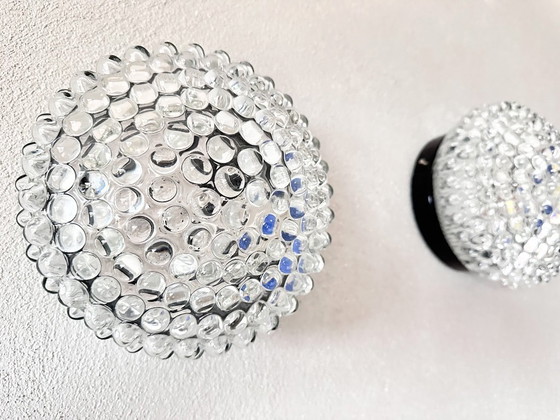 Image 1 of Vintage pair of bubble glass lamps