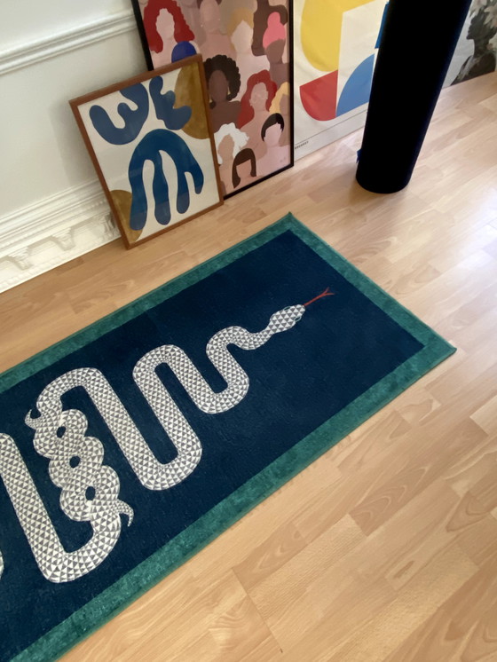 Image 1 of Runner Rug with Snake Motif 215 x 90 cm