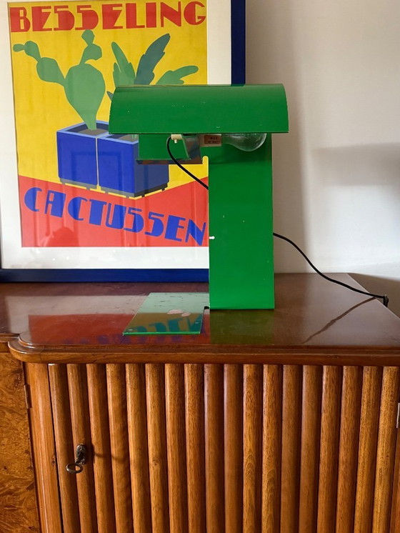 Image 1 of Lámpara de mesa Stilnovo 'Blitz' en verde esmeralda - Trabucco, Vecchi, Volpi, Italia 1972