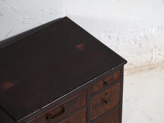 Small antique Japanese Tansu - Taishō / Showa Period (c. ) #99 – Chest of drawers, Metal (photo 14 of 40)