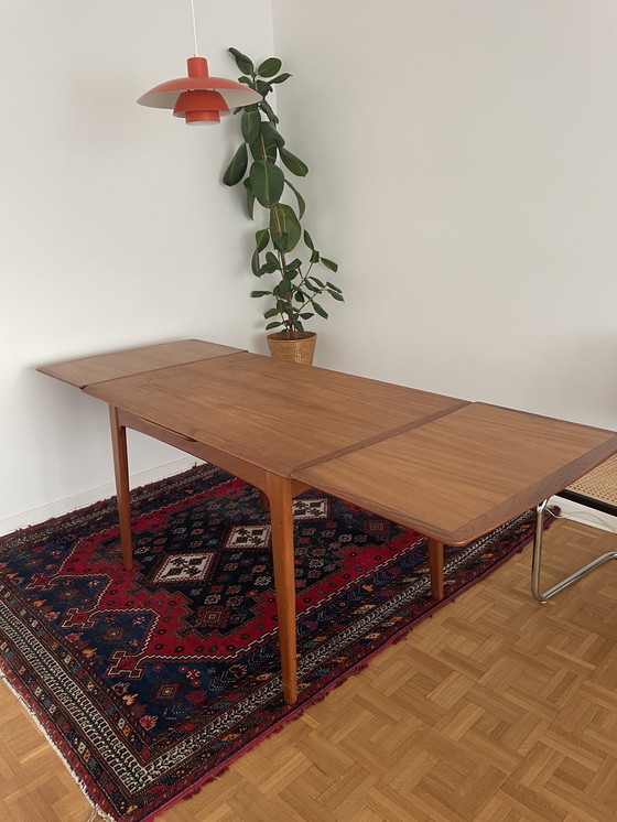 Image 1 of Dänischer Mid Century Teak Esstisch, ausziehbar, 1960er – Svend Aage Madsen