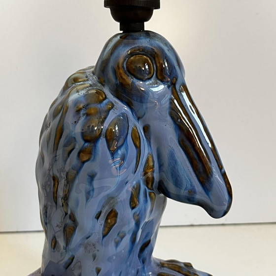 Art Deco Pelican Sculpture Lamp Base in Fine Glazed Stoneware, 1930 – Table lamps, Ceramic (photo 7 of 12)