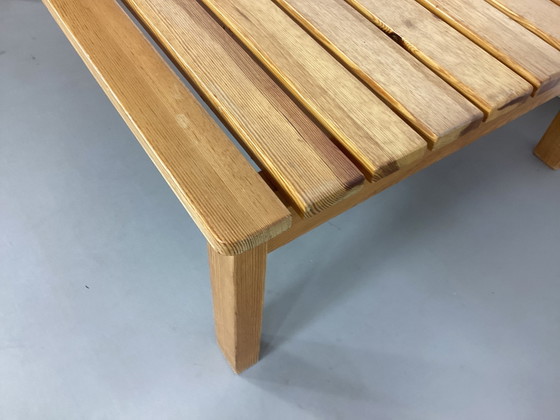 Tavolino da caffè vintage scandinavo a doghe in pino degli anni Settanta – Tavolini da caffè, Legno (photo 6 of 10)