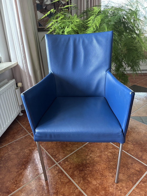 Image 1 of Sedie da pranzo di design Bert Plantagie – vera pelle – set da 2