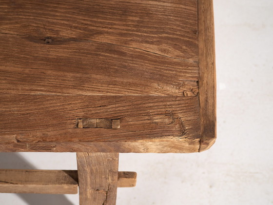 Table basse antique en orme, Chine, circa 1850, Tables basses, Bois, Marron, Rustic (photo 44 sur 48)