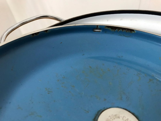 Image 1 of 60s 70s Vintage Cathrineholm of Norway Enamel Lotus Saucepan