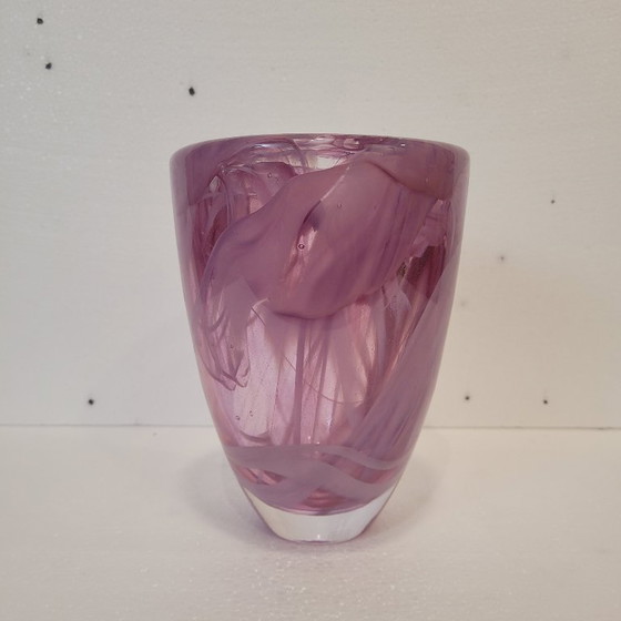 Image 1 of Vase „Atoll“, Anna Ehrner für Kosta Boda, geblasenes Glas, 80er Jahre – Schweden