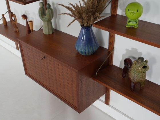 Scaffali a muro modulari Cado, Poul Cadovius, Impiallacciatura in teak, Danese, Anni '70 – Legno (photo 10 of 21)