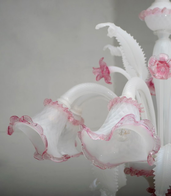 Image 1 of Lámpara veneciana moderna del siglo XX de cristal de Murano estilo "Ca'rezzonico", años 60