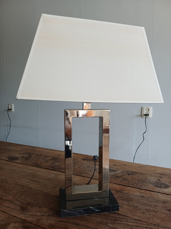 Image 1 of Lámparas de mesa cromadas modernas de mediados de siglo.