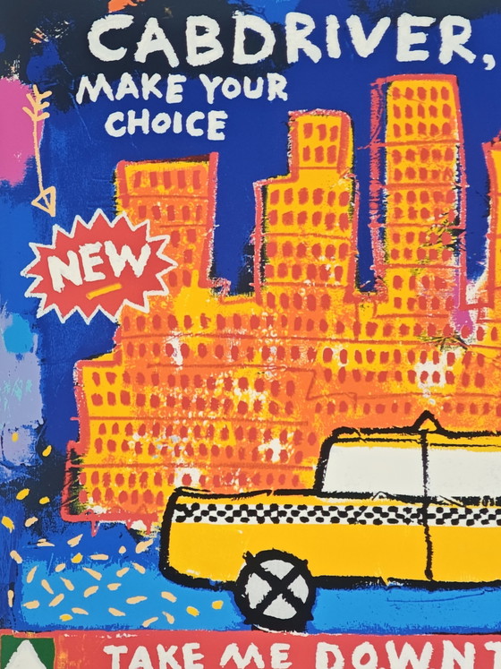 Image 1 of "Cabdriver" zeefdruk  Jean Paul Marsman 1998 8/30 70x100cm