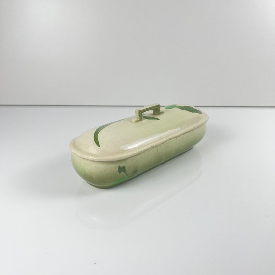 Image 1 of Toilet/zeepbakje van Sarreguemines, art nouveau-stijl, eind 19e - begin 20e eeuw