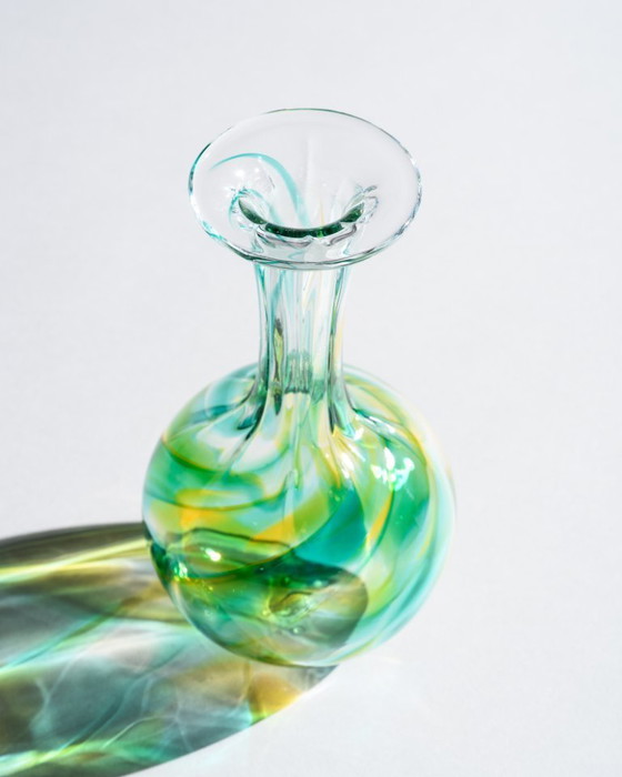 Image 1 of Curated Studio Art Glass Duo German Exhibition Pieces Signed by Artisans 80s-90s