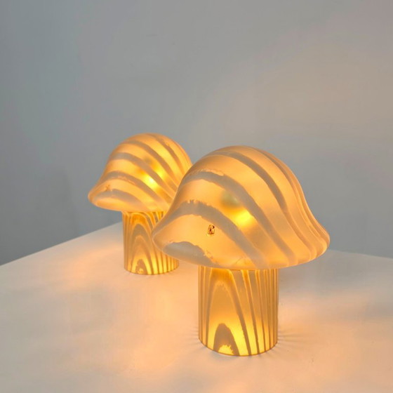 Peill & Putzler Mushroom Lampade Set 2x Vintage Mid Century – Lampade da tavolo, Glass (photo 3 of 6)