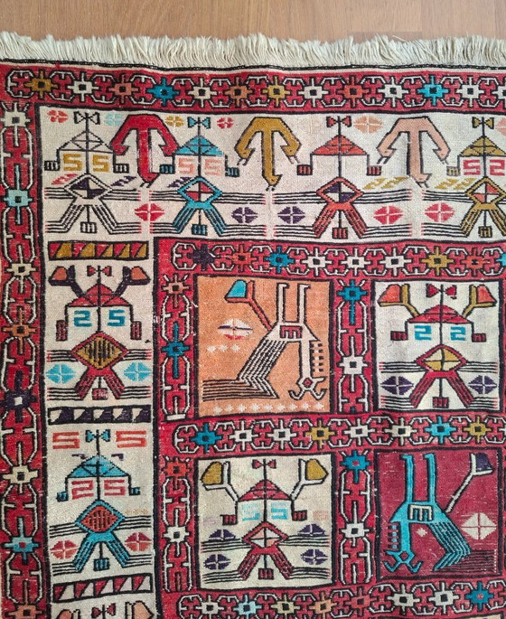 Image 1 of Handgeknoopt zijden Azerbeidzjaans tapijt 95x150 – gekocht in Abu Dhabi