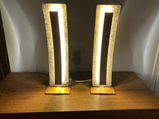 Lampe de table Design Paul Neuhaus Gold Set 2x