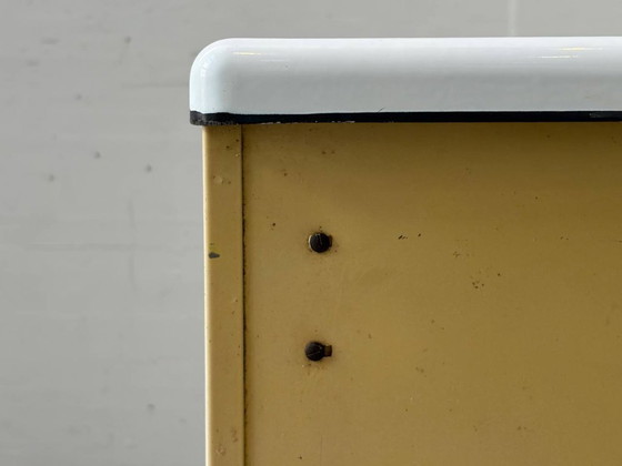 Image 1 of Industrial steel sheet chest of drawers by R. Daurat, France, 1950s