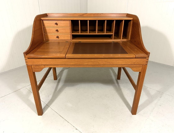 Image 1 of Escritorio de teca de Andreas Hansen para Hadsten Træindustri, Dinamarca 1980