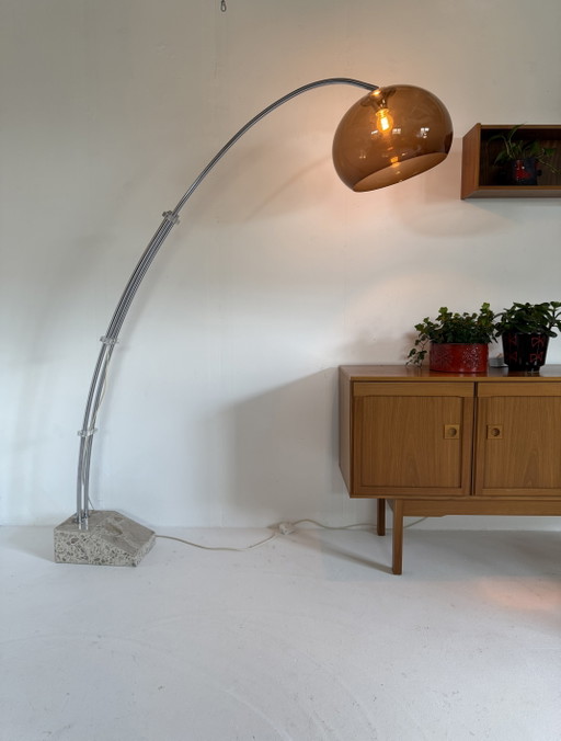 Lampada ad arco vintage XXL regolabile, Italia anni '70