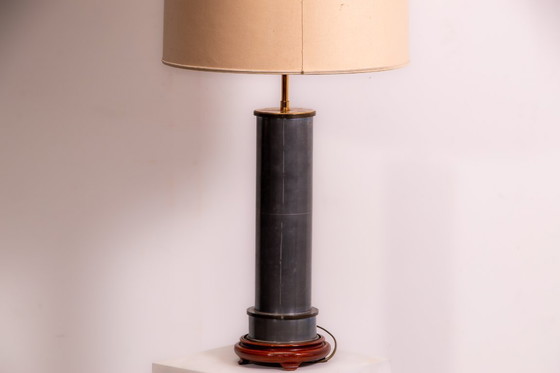 Image 1 of Pewter vase lamp circa 1970