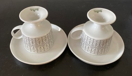 Image 1 of Rosenthal Studio Line Tapio Wirkkala 1960's mooie mokka set Composition /Secundo grey