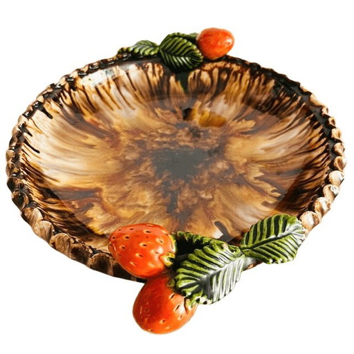Vintage St. Peter Graz Keramik-Obstschale, Majolika-Erdbeeren, 1950er Jahre – schalen, Ceramic (photo 2 of 9)