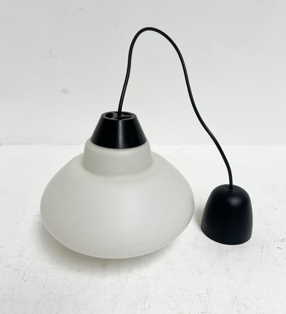 Image 1 of Round Opal Glass Ceiling Lamp by Philips, 1950's