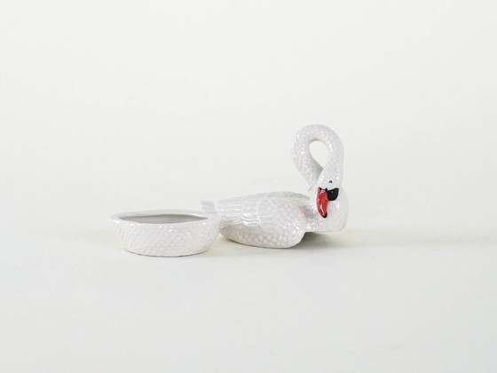 Image 1 of Porcelain swan box, 1960s, made in Europe