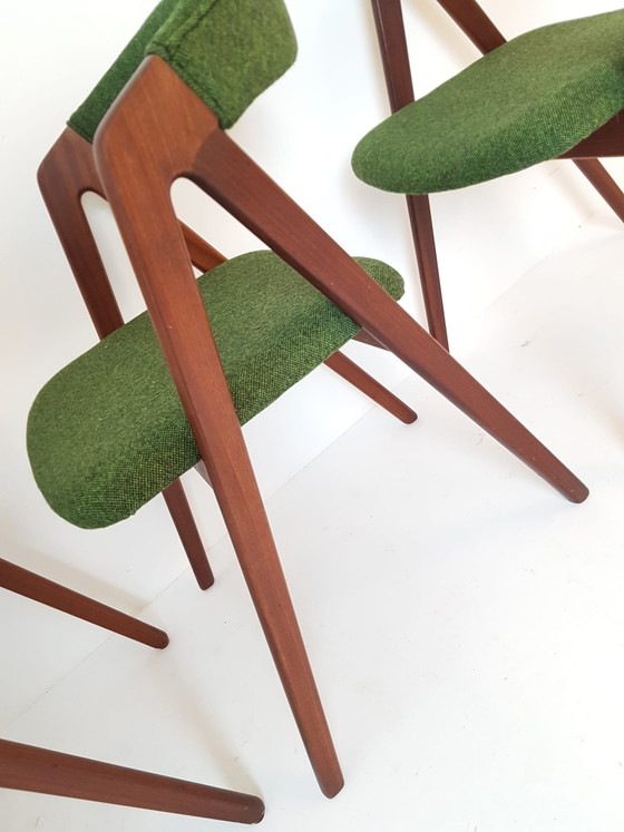 4 Vintage Farstrup Thomas Harlev Model 205 Stoelen Nieuw Bekleed Keymer Rich Wool – Eetkamerstoelen, Wood (photo 12 of 15)