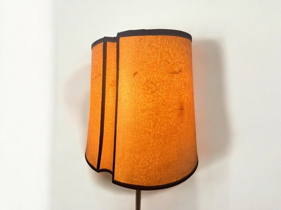 Image 1 of Impressionante lampada da terra Art Déco in ottone patinato