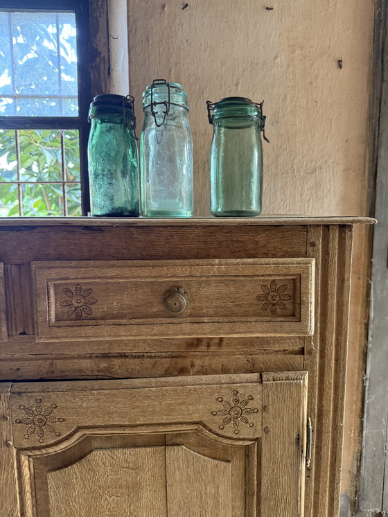 Image 1 of Credenza bassa antica francese Luigi XVI rovere 