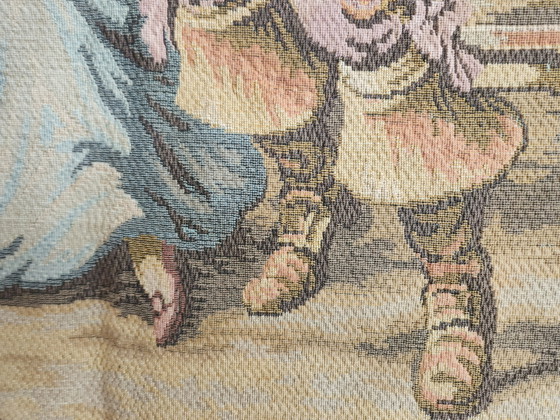Französischer Gobelin Wandteppich "Jolly Men" Tavern/ Pub Scene "D'apres Rembrandt" Motiv Von Rembrandt In (photo 20 of 30)