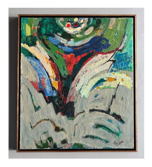 Mid-century abstract composition by Dutch artist Rien Goené (1929 – 2013)
