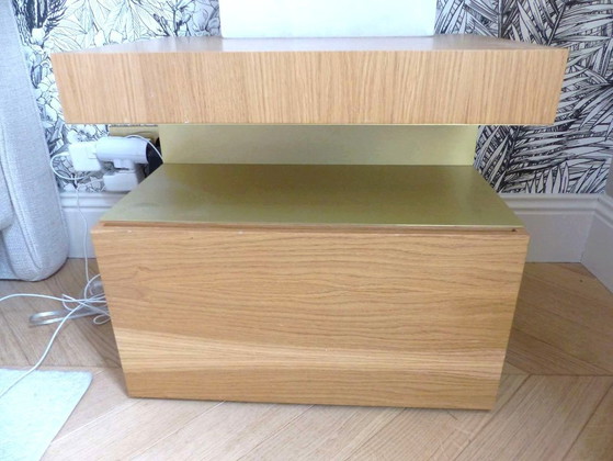 Image 1 of Pair of "Hook Side Table W/Drawer" bedside tables, designed by HMD Interiors