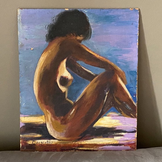 Image 1 of Pintura. 1970. Mujer sentada.