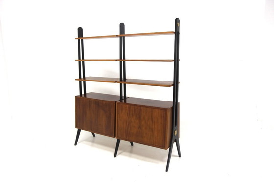 Image 1 of Librería escandinava "Double" de teca, Suecia, 1950