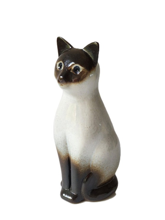 EGO Stengods - Siamese cat by Heinz Schlichting - Marked, Sculpture, Ceramic, Creme (photo 5 of 6)