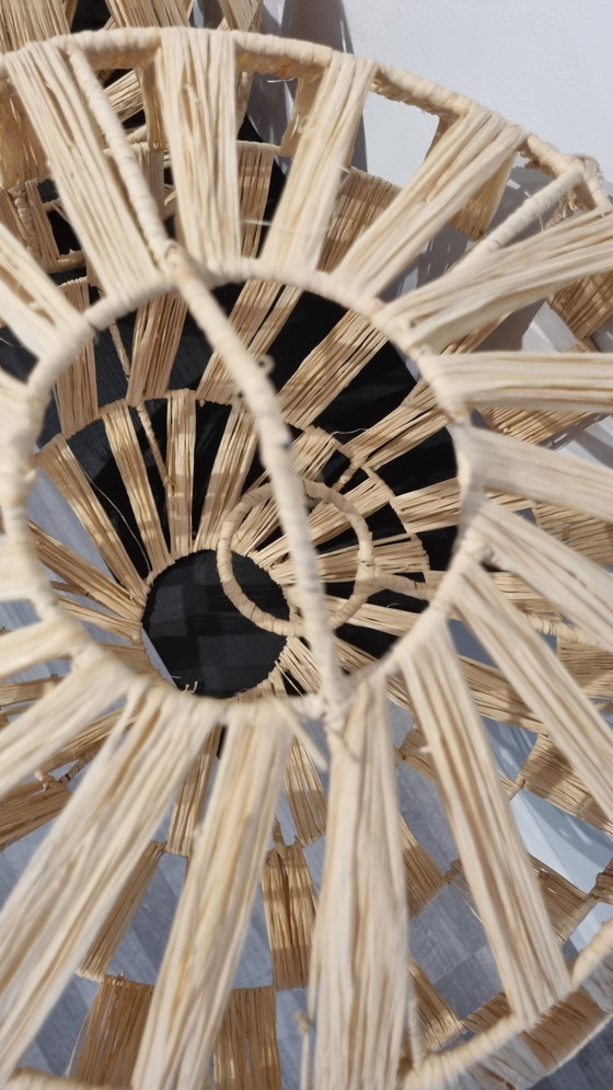 Image 1 of Lámpara colgante de rafia natural