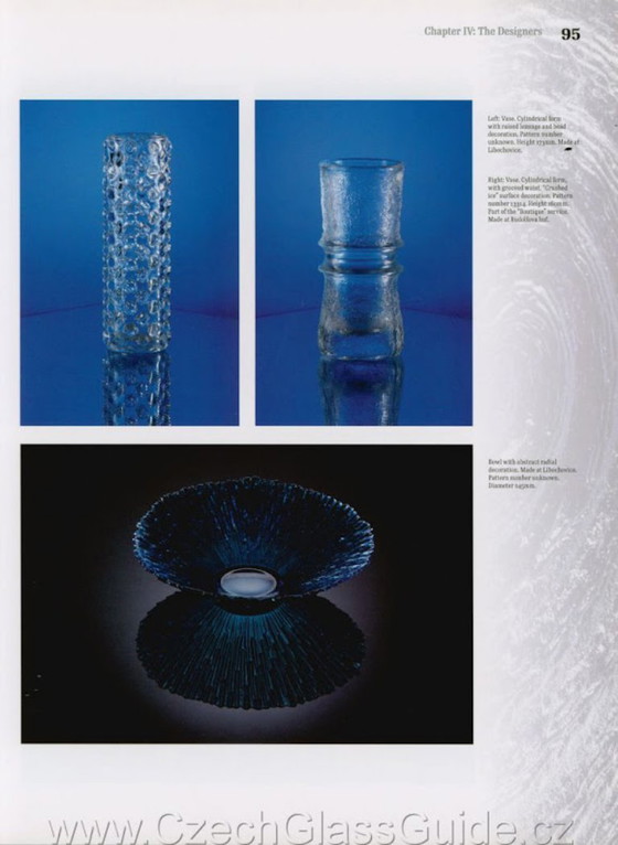 Image 1 of Mid-Century Modern Pressed Glass Vase: Pavel Panek Design, Rudolfova Hut