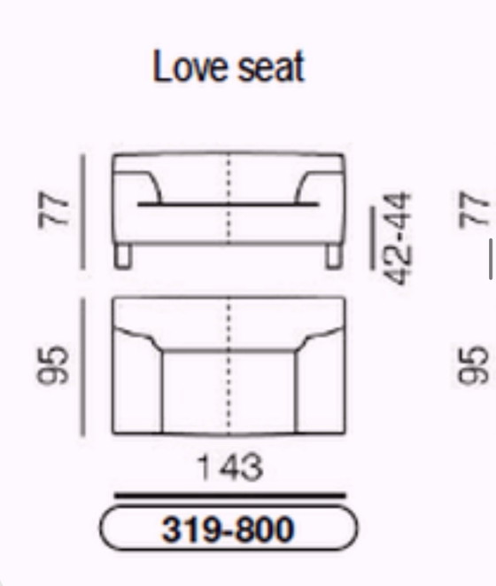 Loveseat "Pode" divano a 2 posti verde/grigio пр: 2.850€, Metallo, Tessile (foto 11 di 11)