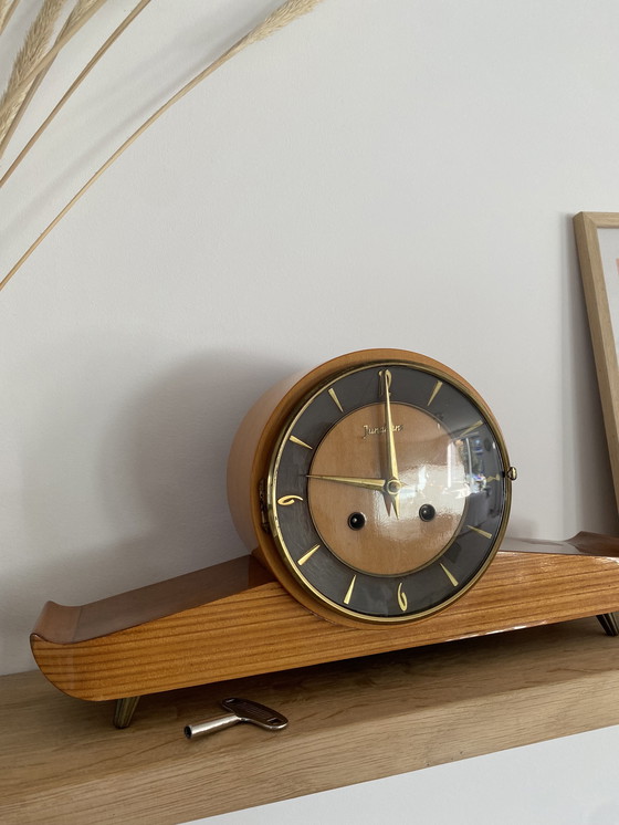 Image 1 of Chiming Mantel Clock, mid-century modern, Nederlands design uit de jaren 50