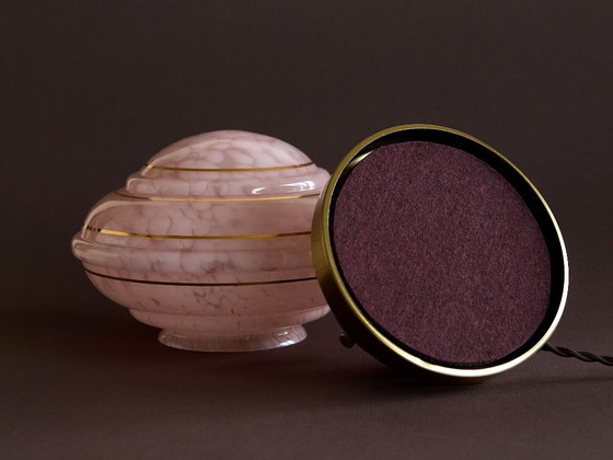 Image 1 of table lamp rose Clichy glass