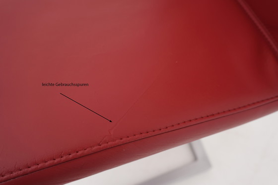 Image 1 of Rolf Benz 7800 Stühle 6 Stk. Leder Rot Stuhl Freischwinger