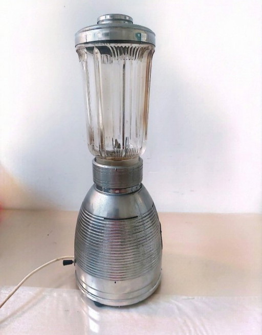 Batidora italiana, año 1950, en buen estado y completamente funcional. – keukenaccessoires, Glass, Metal (photo 2 of 6)