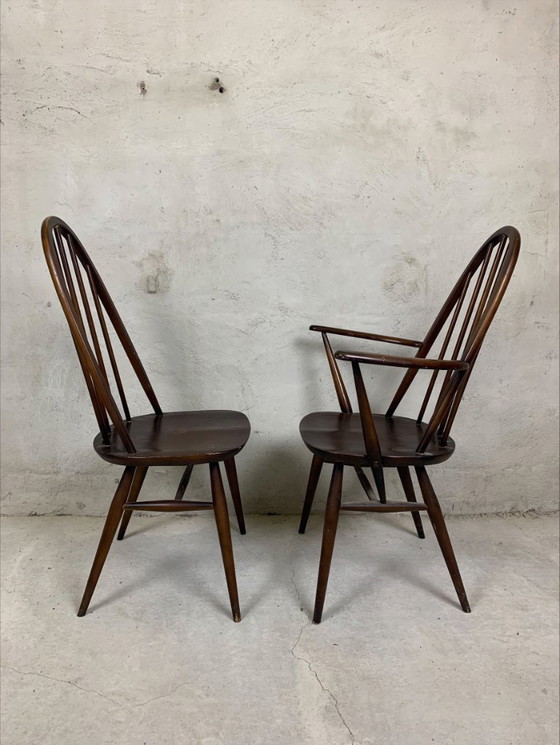 Image 1 of 6x Ercol Quaker chairs