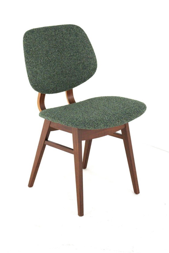 Image 1 of Ensemble de 6 chaises de salle à manger hollandaises « Zegge » vintage rembourrées