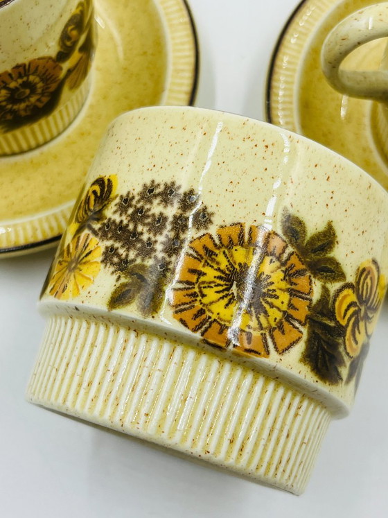 Image 1 of Poole Pottery Thistlewood koffieservies voor 4 personen